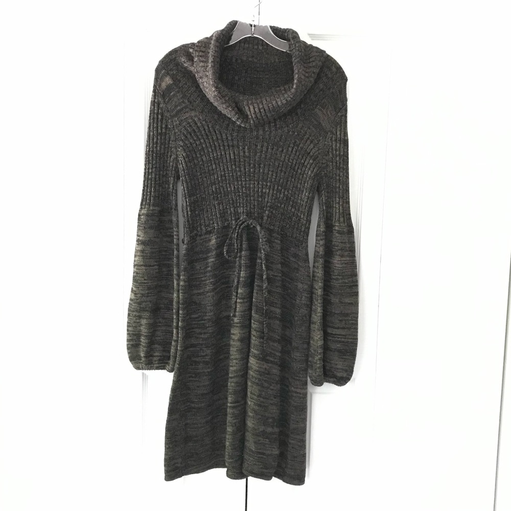 Women's calvin klein brown and black sweater dress